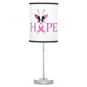 Breast cancer awareness table lamp