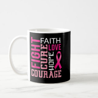 Breast cancer awareness tee for women Faith Coffee Mug