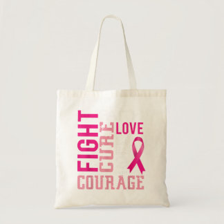 Breast cancer awareness tee for women Faith Tote Bag