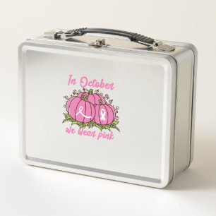 Breast Cancer Awareness Tee October Wear Pink Than Metal Lunch Box