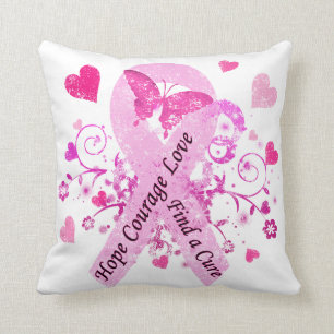 Breast Cancer Awareness Throw Pillow