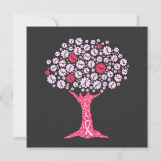 Breast Cancer Awareness Tree Holiday Card