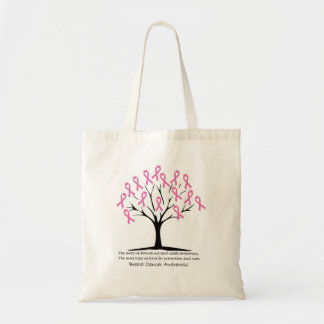 Breast Cancer Awareness Tree Tote Bag