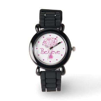 Breast Cancer Awareness Tree Watch by kitandkaboodle at Zazzle