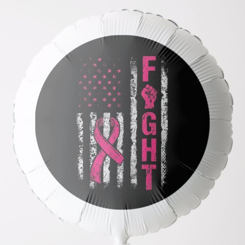 Breast Cancer Awareness USA Flag Balloon