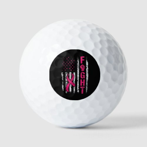 Breast Cancer Awareness USA Flag Golf Balls