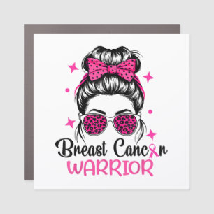 Breast Cancer Awareness Warrior Car Magnet