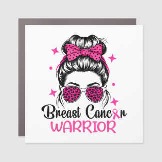 Breast Cancer Awareness Warrior Car Magnet