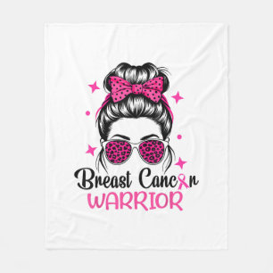 Breast Cancer Awareness Warrior Fleece Blanket
