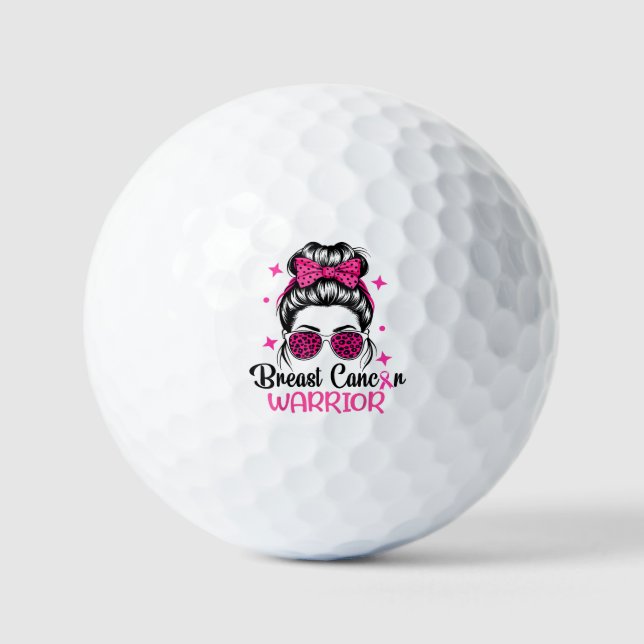 Breast Cancer Awareness Warrior Golf Balls (Front)