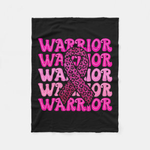 Breast Cancer Awareness Warrior Pink Ribbon Pink O Fleece Blanket