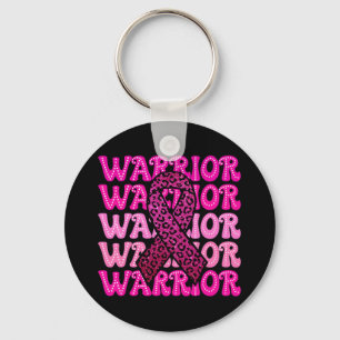 Breast Cancer Awareness Warrior Pink Ribbon Pink O Keychain