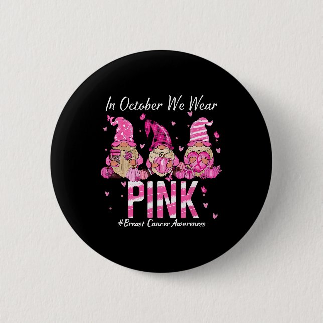 Breast Cancer Awareness Warrior Support Squad  Button (Front)