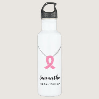 Breast Cancer Awareness Water Bottle, Customizable Stainless Steel Water Bottle