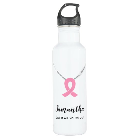 Breast Cancer Awareness Water Bottle, Customizable Stainless Steel