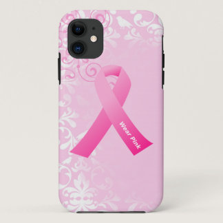 Breast Cancer Awareness Wear Pink Ribbon iPhone 5 iPhone 11 Case