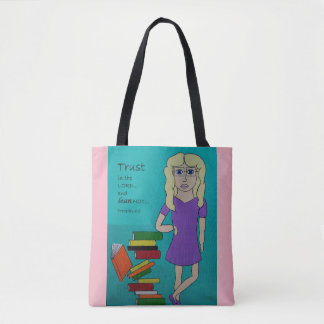 Breast Cancer Awareness White Lean Not Tote Bag