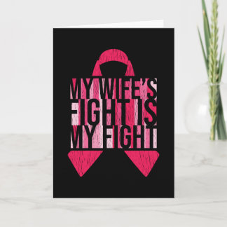 Breast Cancer Awareness Wife Husband Matching Card