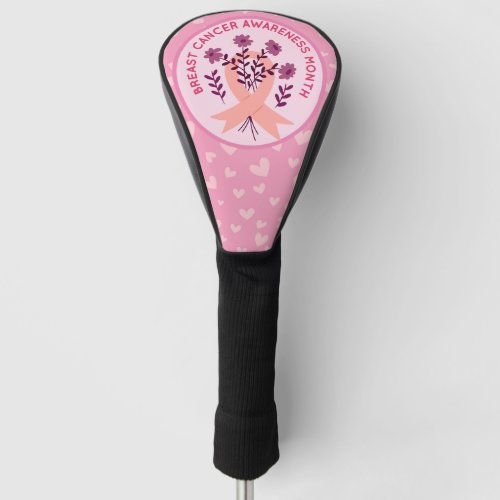 Breast Cancer Awareness with Pink   Golf Head Cover