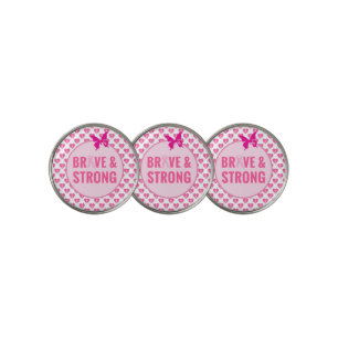 Breast Cancer Awareness with Pink Ribbon Golf Ball Marker