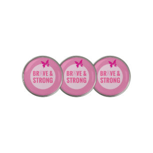 Breast Cancer Awareness with Pink Ribbon Golf Ball Marker
