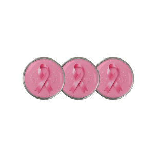 Breast Cancer Awareness with Pink Ribbon Golf Ball Marker