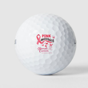Breast Cancer Awareness with Pink Ribbon Golf Balls