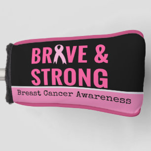 Breast Cancer Awareness with Pink Ribbon Golf Head Cover