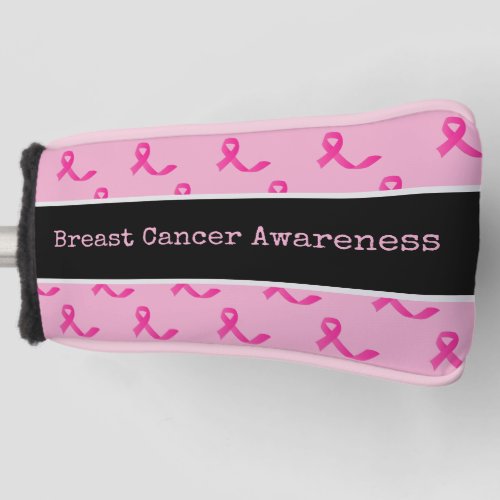 Breast Cancer Awareness with Pink Ribbon  Golf Head Cover