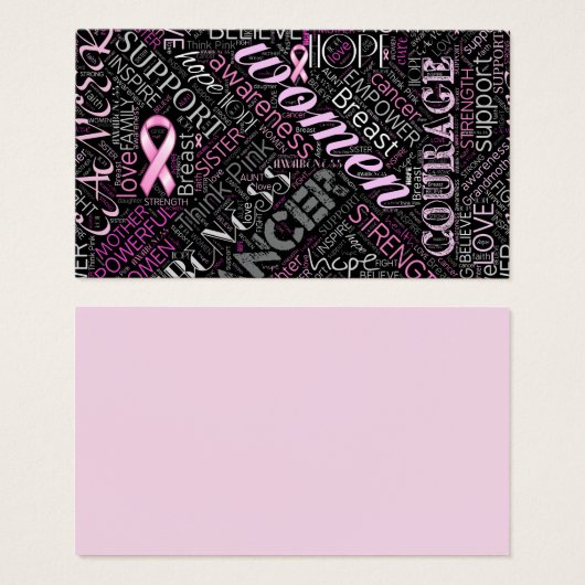 Breast Cancer Awareness Word Cloud ID261 (Front & Back)