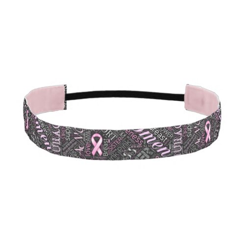 Breast Cancer Awareness Word Cloud ID261 Athletic Headband