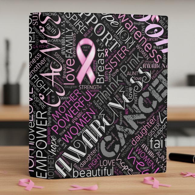 Breast Cancer Awareness Word Cloud ID261 Binder (Creator Uploaded)