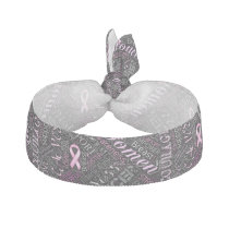 Breast Cancer Awareness Word Cloud ID261 Elastic Hair Tie