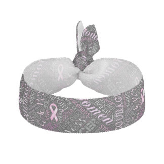 Breast Cancer Awareness Word Cloud ID261 Elastic Hair Tie
