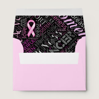 Breast Cancer Awareness Word Cloud ID261 Envelope