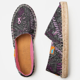 Breast Cancer Awareness Word Cloud ID261 Espadrilles