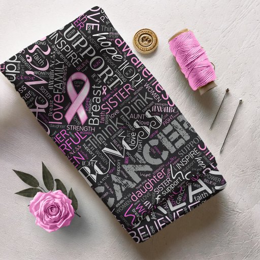 Breast Cancer Awareness Word Cloud ID261 Fabric