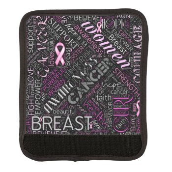 Breast Cancer Awareness Word Cloud Id261 Luggage Handle Wrap by arrayforaccessories at Zazzle