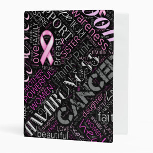 Breast Cancer Awareness Word Cloud ID261 Mini Binder