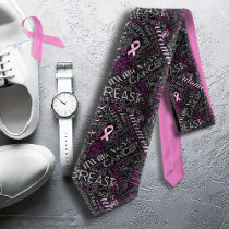 Breast Cancer Awareness Word Cloud ID261 Tie