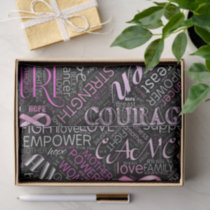 Breast Cancer Awareness Word Cloud ID261 Tissue Paper