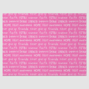 Breast Cancer Awareness Word Pattern Tissue Paper