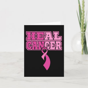 Breast Cancer Awareness World Cancer Day HEAL CANC Card