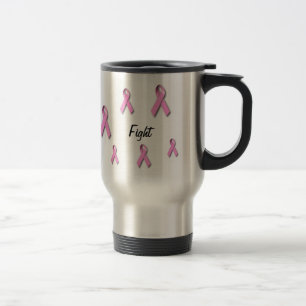 Breast cancer awarness appearal travel mug