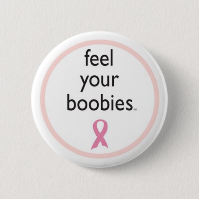 breast cancer awarness pinback button (Front)