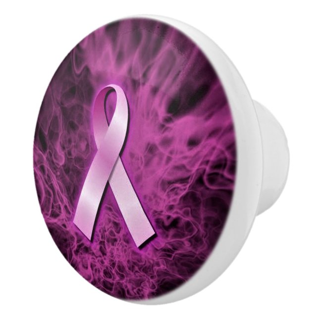 Breast Cancer Awearness Ceramic Knob (Right)