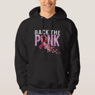 Breast Cancer Back The Pink Ribbon Flower Decor Br Hoodie