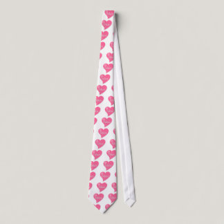 Breast Cancer Believe Pink Heart Neck Tie