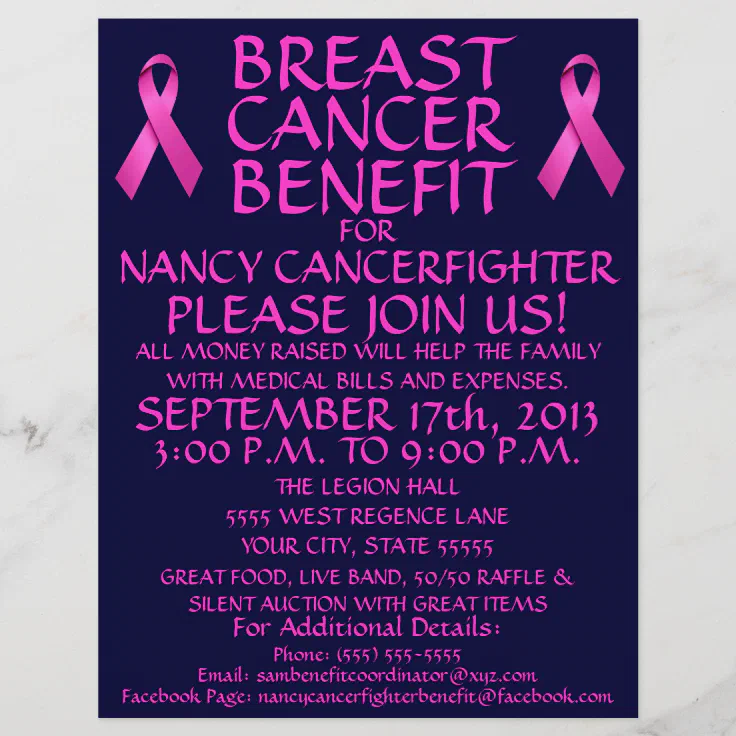 Breast Cancer Benefit Flyer | Zazzle