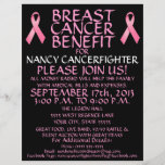 Breast Cancer Benefit Flyer<br><div class="desc">This beautiful cancer benefit flyer is perfect for advertising a cancer benefit and auction once you personalize with all your own benefit details in the provided boxes.  See our store for coordinating cancer benefit posters and also specific types of cancer benefit flyers.</div>